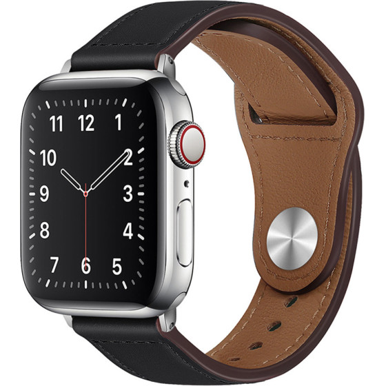Techsuit - Watchband (W033) for MEN - Apple Watch 1/2/3/4/5/6/7/8/9/10/SE/SE 2/Ultra/Ultra 2 (42/44/45/46/49mm) - Black