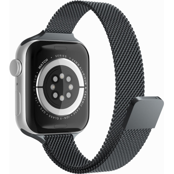 Techsuit - Watchband (W034) - Apple Watch 1/2/3/4/5/6/7/8/9/10/SE/SE 2/Ultra/Ultra 2 (42/44/45/46/49mm) - Black