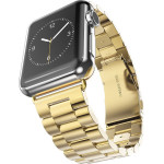Techsuit - Watchband (W036) - Apple Watch 1/2/3/4/5/6/7/8/9/10/SE/SE 2/Ultra/Ultra 2 (42/44/45/46/49mm) - Gold