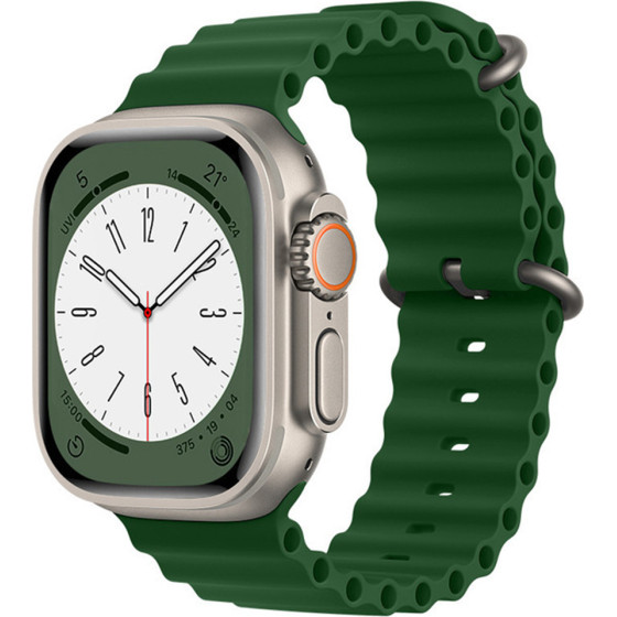 Techsuit - Watchband (W038) - Apple Watch 1/2/3/4/5/6/7/8/9/10/SE/SE 2 (38/40/41/42mm) - Army Green