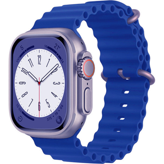 Techsuit - Watchband (W038) - Apple Watch 1/2/3/4/5/6/7/8/9/10/SE/SE 2 (38/40/41/42mm) - Blue