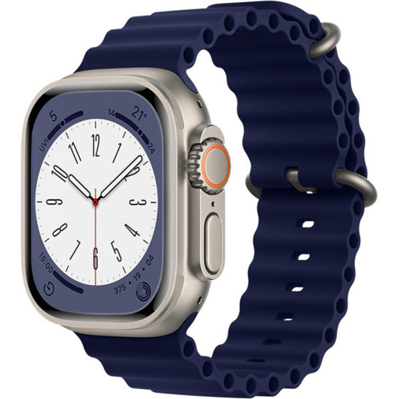 Techsuit - Watchband (W038) - Apple Watch 1/2/3/4/5/6/7/8/9/10/SE/SE 2 (38/40/41/42mm) - Dark Blue