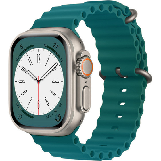 Techsuit - Watchband (W038) - Apple Watch 1/2/3/4/5/6/7/8/9/10/SE/SE 2/Ultra/Ultra 2 (42/44/45/46/49mm) - Office Green