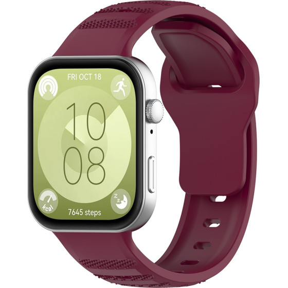 Techsuit - Watchband (W050) - Huawei Watch Fit 3 - Bordeaux