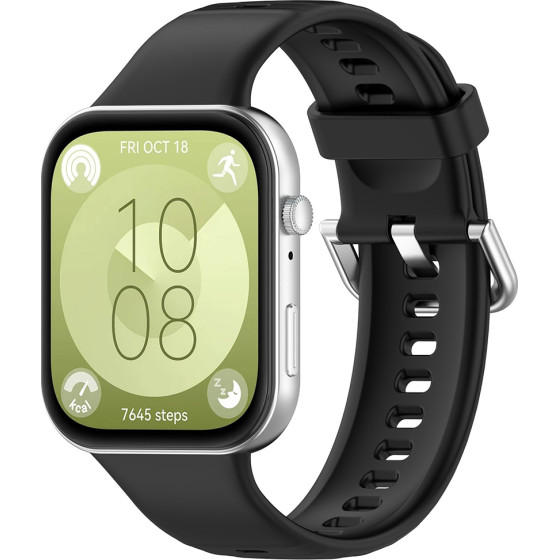 Techsuit - Watchband (W061) - Huawei Watch Fit 3 - Black