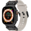 Techsuit - Watchband (W064) - Apple Watch 1/2/3/4/5/6/7/8/9/10/SE/SE 2/Ultra/Ultra 2 (42/44/45/46/49mm) - Titanium Black Gray