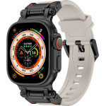Techsuit - Watchband (W064) - Apple Watch 1/2/3/4/5/6/7/8/9/10/SE/SE 2/Ultra/Ultra 2 (42/44/45/46/49mm) - Titanium Black Gray