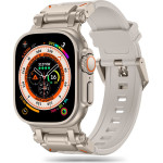Techsuit - Watchband (W064) - Apple Watch 1/2/3/4/5/6/7/8/9/10/SE/SE 2/Ultra/Ultra 2 (42/44/45/46/49mm) - Titanium Silver Starlight