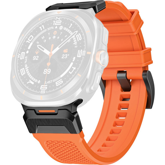 Techsuit - Watchband (W068) - Samsung Galaxy Watch Ultra 47mm - Orange / Black