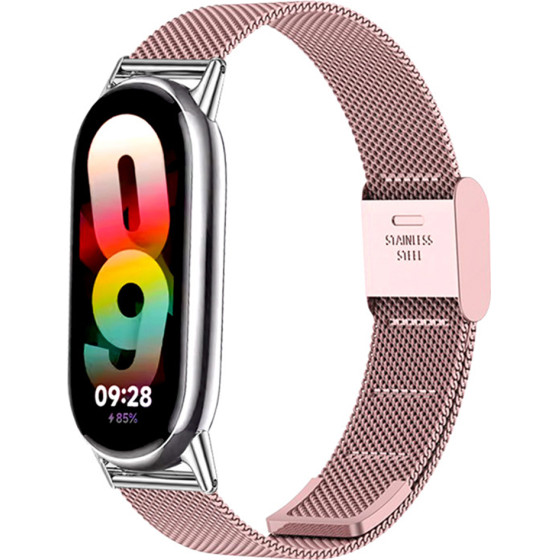 Techsuit - Watchband 15mm (W022) - Xiaomi Mi Band 8 / 8 NFC / 9 / 9 NFC - Rose Gold