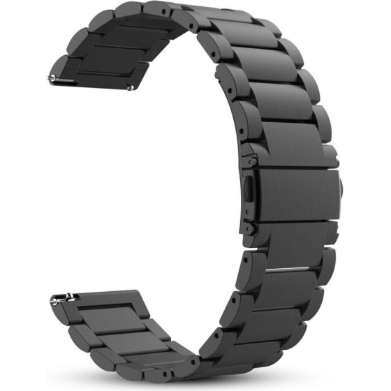 Techsuit - Watchband 18mm (W010) - Huawei Watch GT 4 (41mm)/W1/Honor Watch S1/Garmin Venu 2S/Vivoactive 4S - Black