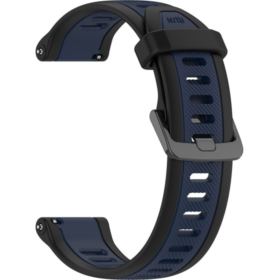 Techsuit - Watchband 18mm (W053) - Huawei Watch GT 4 (41mm)/W1/Honor Watch S1/Garmin Venu 2S/Vivoactive 4S - Dark Blue