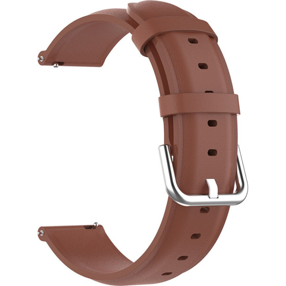 Techsuit - Watchband 20mm (W007PU) - Samsung Galaxy Watch 4/5/Active 2, Huawei Watch GT 3 (42mm)/GT 3 Pro (43mm) - Brown