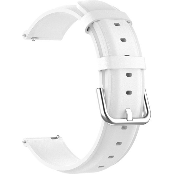 Techsuit - Watchband 20mm (W007PU) - Samsung Galaxy Watch 4/5/Active 2, Huawei Watch GT 3 (42mm)/GT 3 Pro (43mm) - White