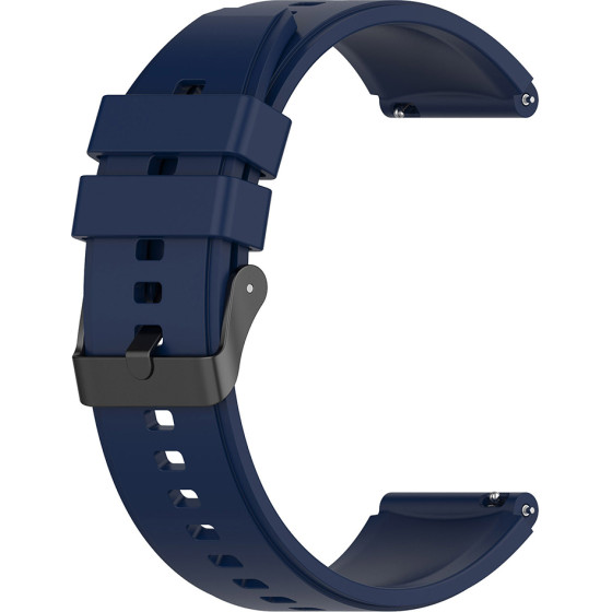 Techsuit - Watchband 20mm (W026) - Samsung Galaxy Watch 4/5/Active 2, Huawei Watch GT 3 (42mm)/GT 3 Pro (43mm) - Dark Blue