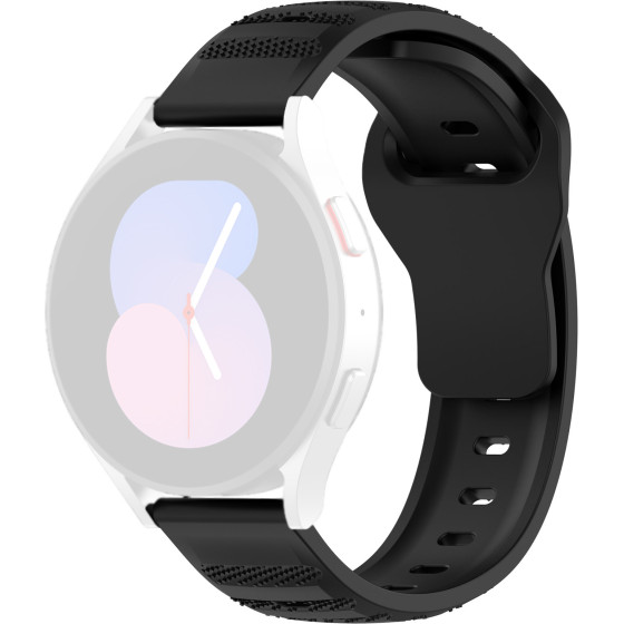 Techsuit - Watchband 20mm (W050) - Samsung Galaxy Watch 4/5/Active 2, Huawei Watch GT 3 (42mm)/GT 3 Pro (43mm) - Black