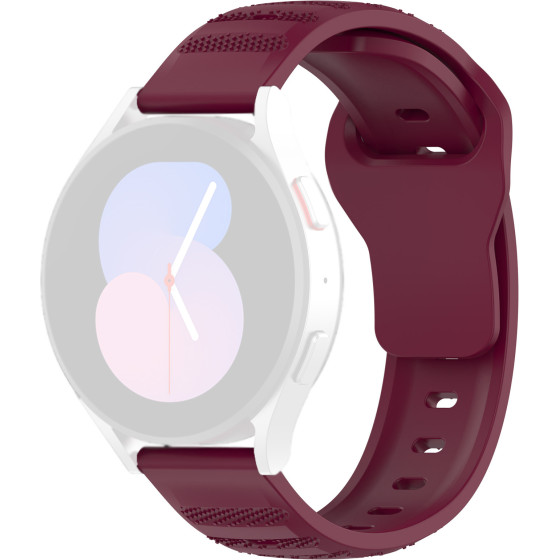 Techsuit - Watchband 20mm (W050) - Samsung Galaxy Watch 4/5/Active 2, Huawei Watch GT 3 (42mm)/GT 3 Pro (43mm) - Bordeaux