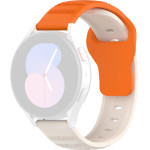 Techsuit - Watchband 20mm (W050) - Samsung Galaxy Watch 4/5/Active 2, Huawei Watch GT 3 (42mm)/GT 3 Pro (43mm) - Orange Beige