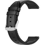 Techsuit - Watchband 22mm (W007) - Samsung Galaxy Watch (46mm)/Watch 3/Gear S3, Huawei Watch GT/GT 2/GT 3 (46mm) - Black