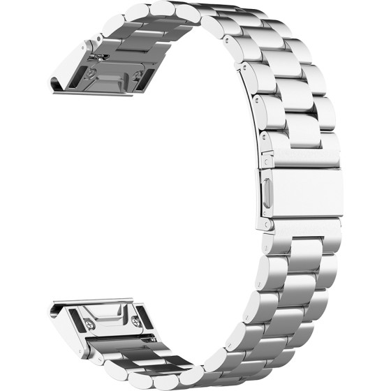 Techsuit - Watchband QuickFit 22mm (W010) - Garmin Fenix 5/5 Plus 6/6 Pro/7/Forerunner 935/945/955/Approach S60/S62 - Silver