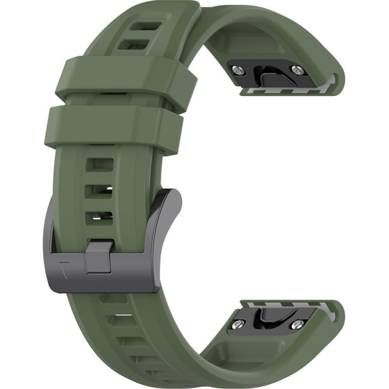 Techsuit - Watchband QuickFit 22mm (W060) - Garmin Fenix 5/5 Plus 6/6 Pro/7/Forerunner 935/945/955/Approach S60 - Dark Green