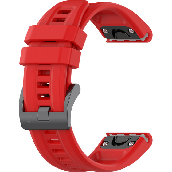 Techsuit - Watchband QuickFit 26mm (W060) - Garmin Fenix 3/3 HR/5X/5X Plus/6X/6X Pro/7X/7X Pro Solar - Red