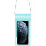 Techsuit - Waterproof Case (TWC1) - for Phones with max. 6.8'', IPX8, 30m - Cyan - (TWC1/CYAN)