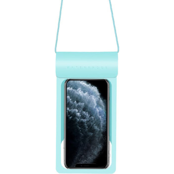 Techsuit - Waterproof Case (TWC1) - for Phones with max. 6.8'', IPX8, 30m - Cyan - (TWC1/CYAN)