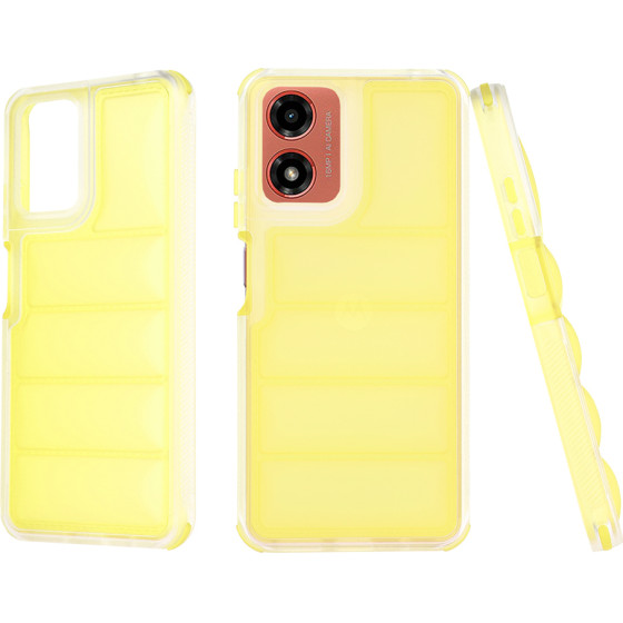 Techsuit - Wave Shield - Motorola Moto G04 / Moto G04s / Moto G24 / Moto E14 - Yellow