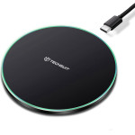 Techsuit - Wireless Charger Premium (CHWR031) - RGB Colors, 15W, 3A - Black