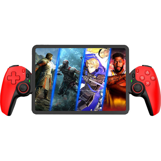 Techsuit - Wireless Controller (BSP-D9) - Gamepad for Tablets, Phones, Nintendo Switch/PS3/PS4, Bluetooth V5.2, 400mAh - Red