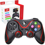 Techsuit - Wireless Controller (V8) - Bluetooth V4.0, 2.4G, 400mAh - Red