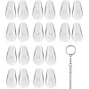 Techsuit - [Pack] Glasses Screwdriver with 10 Pairs of Silicone Nose Pads (ST1) - from Metal, 6 x 0.5cm - Silver