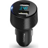 Yesido - Car Charger - 2x USB, LED Display, QC 3.0, 18W, 3A - Black - (Y31)