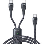 Yesido - Data Cable (CA87) - Type-C to Type-C, Lightning, 100W, 480Mbps, 1.4m - Black