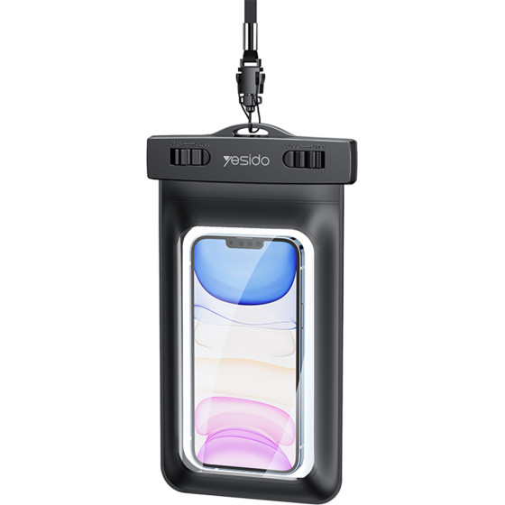 Yesido - Waterproof Case - IPX8, for Phone max 6.7'' - Black - (WB10)