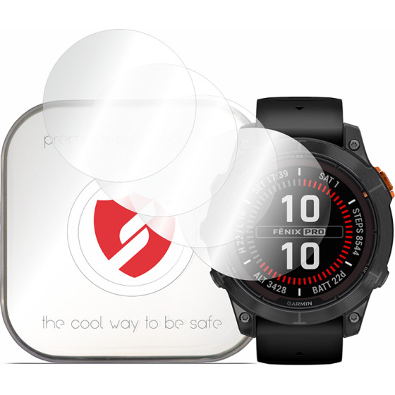 Smart Protection - Premium Classic (4 pack) - Garmin Fenix 7 Pro Solar - Clear