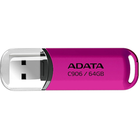 Adata - Memory Stick - Usb 2.0 FlashDrive, 64GB - Pink - (AC906-64G-RPP)