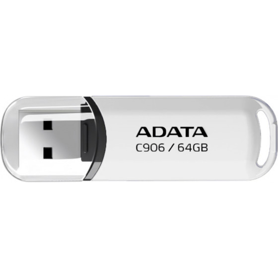 Adata - Memory Stick - Usb 2.0 FlashDrive, 64GB - White - (AC906-64G-RWH)