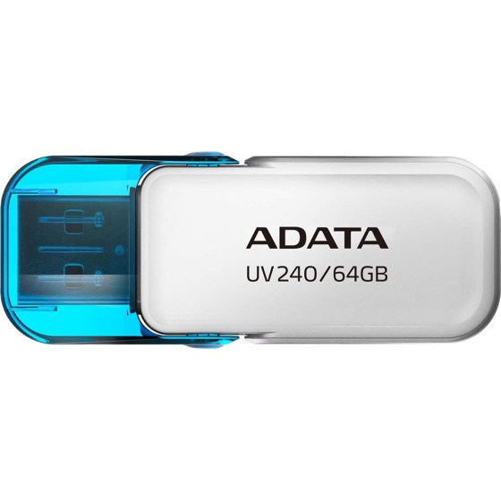 Adata - Memory Stick - Usb 2.0 FlashDrive, 64GB - White - (AUV240-64G-RWH)