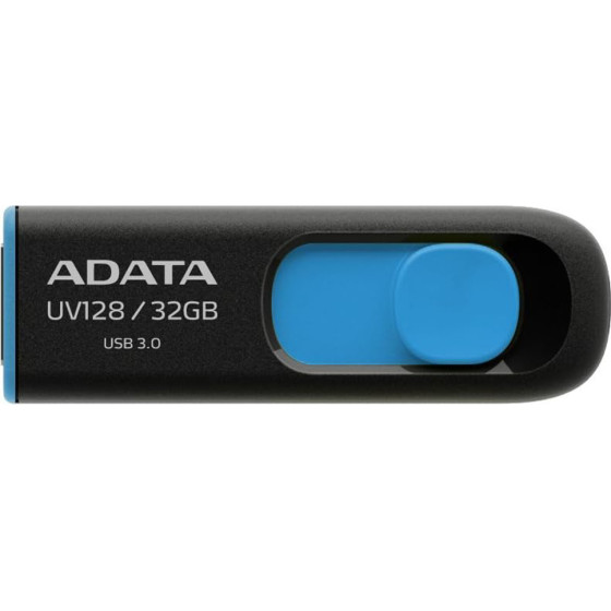 Adata - Memory Stick - Usb 3.0 FlashDrive, 32GB - Black / Blue - (AUV128-32G-RBE)
