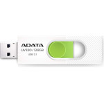 Adata - Memory Stick - Usb 3.1 FlashDrive, 128GB, 90/40MB/s - White / Green - (AUV320-128G-RWHGN)