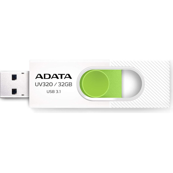 Adata - Memory Stick - Usb 3.1 FlashDrive, 32GB - White / Green - (AUV320-32G-RWHGN)