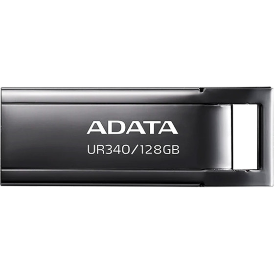 Adata - Memory Stick - Usb 3.2 FlashDrive, 128GB, 100MB/s - Metallic Black - (AROY-UR340-128GBK)