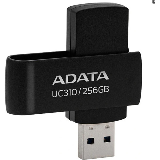 Adata - Memory Stick - Usb 3.2 FlashDrive, 256GB - Black - (UC310-256G-RBK)