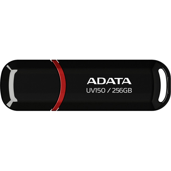 Adata - Memory Stick - Usb 3.2 FlashDrive, 256GB, 100MB/s - Black - (AUV150-256G-RBK)