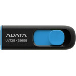 Adata - Memory Stick - Usb 3.2 FlashDrive, 256GB, 100MB/s - Black / Blue - (AUV128-256G-RBE)