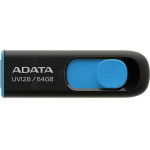 Adata - Memory Stick - Usb 3.2 FlashDrive, 64GB, 90/40MB/s - Black / Blue - (AUV128-64G-RBE)