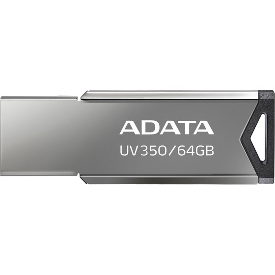 Adata - Memory Stick - Usb 3.2 FlashDrive, 64GB, 90/40MB/s - Silver - (AUV350-64G-RBK)