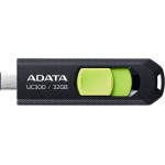 Adata - Memory Stick - USB-C FlashDrive, 32GB, 100MB/s - Black / Green - (ACHO-UC300-32G-RBK)